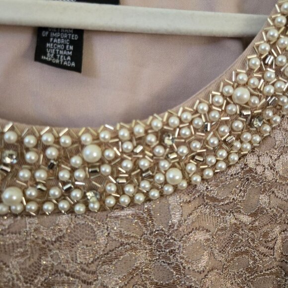 R & M Richards Beaded Neck 3 Piece Long Pant Set Size 10p - Picture 10 of 16